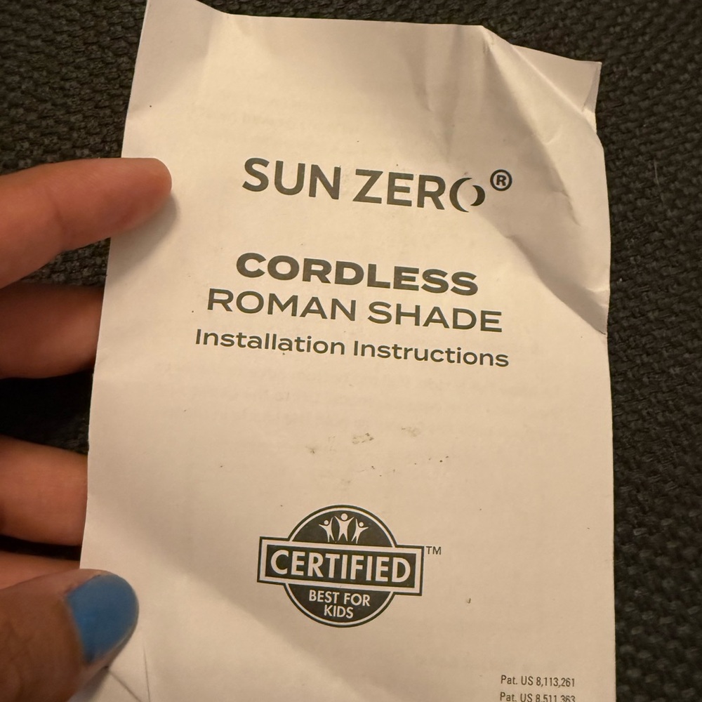 NEW..Sun Zero Textured Total Blackout Cordless Roman
Shade, 39" x 64", White - Picture 5 of 5